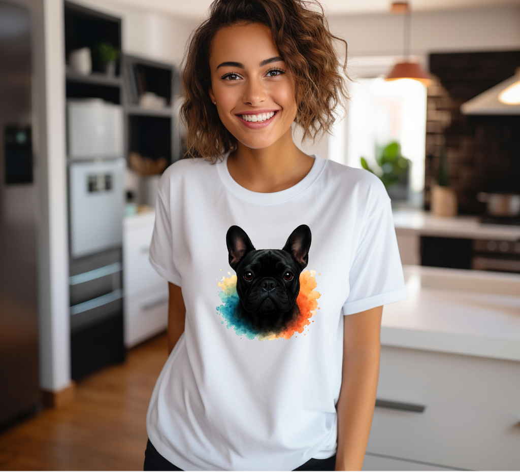 Black Cute Frenchie T-shirt