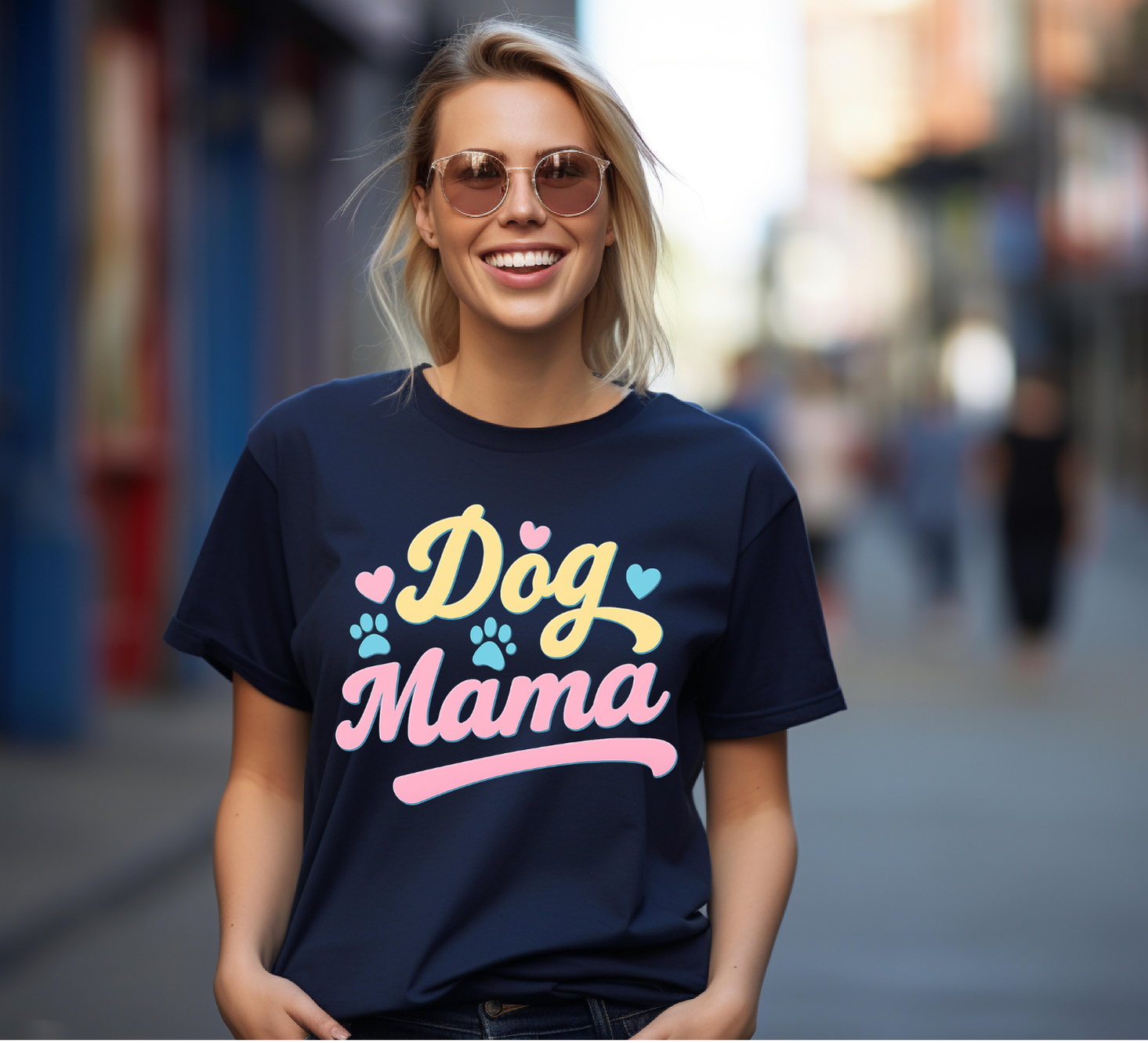 Colorful Dog Mama T-shirt