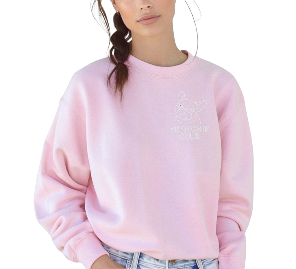 White French Bulldog Front and Back Sweatshirts