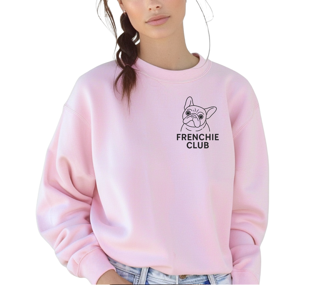 Black French Bulldog Front and Back Sweatshirts