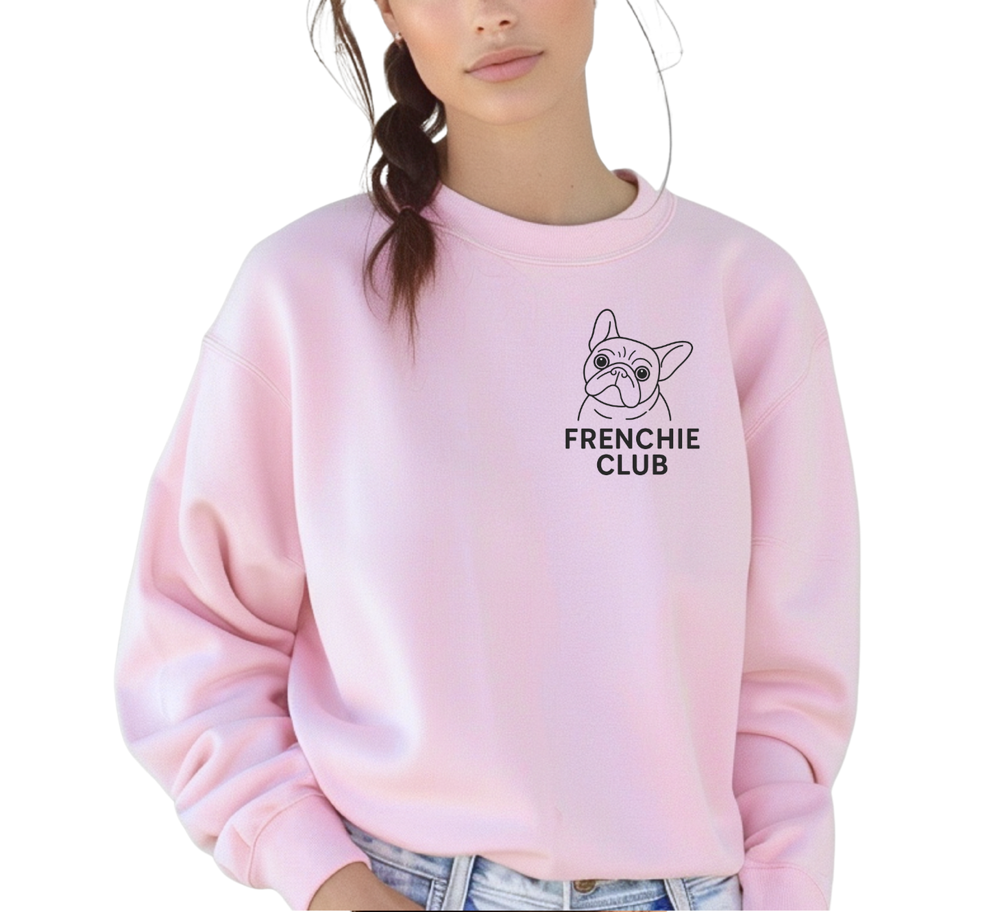 Black French Bulldog Front and Back Sweatshirts