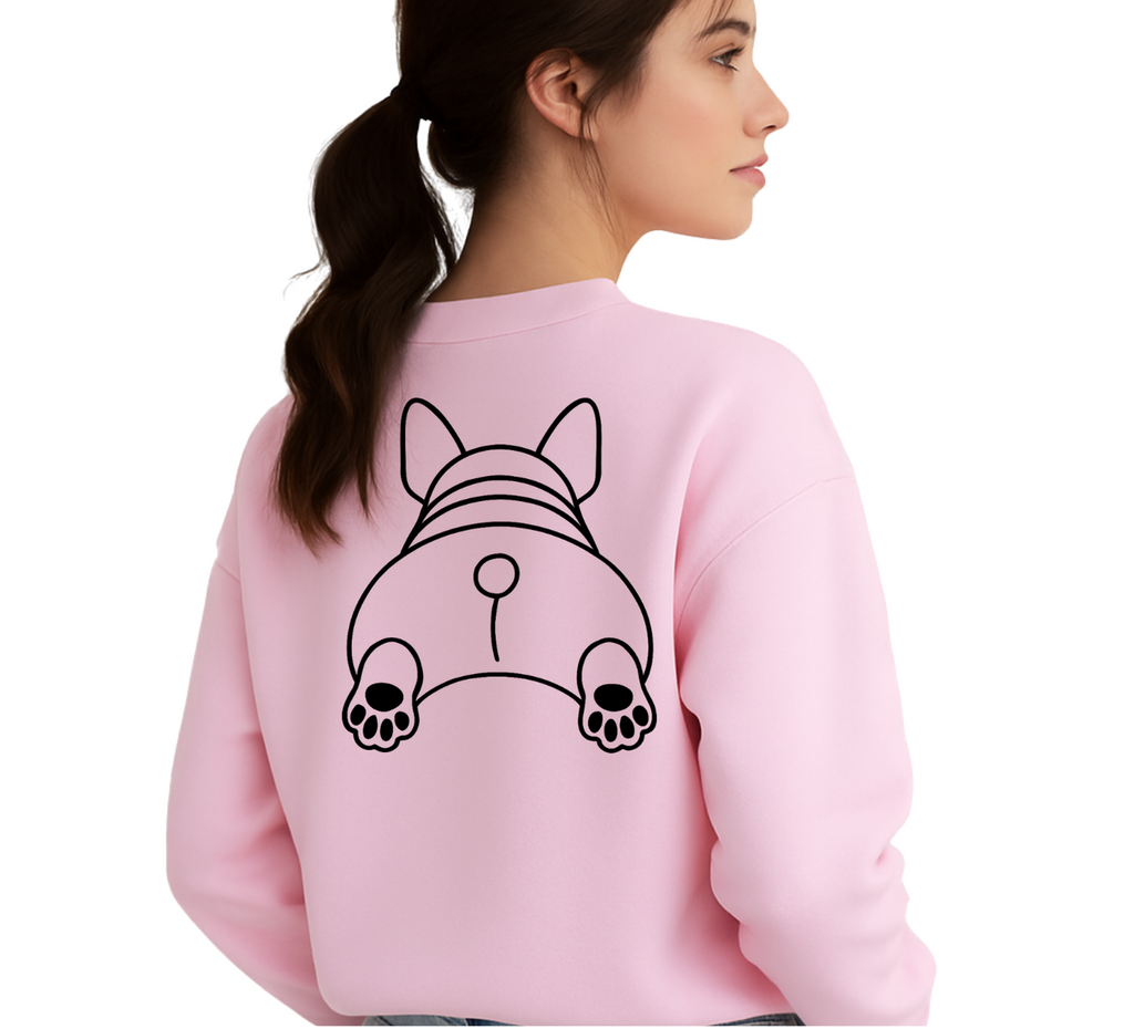 Black French Bulldog Front and Back Sweatshirts