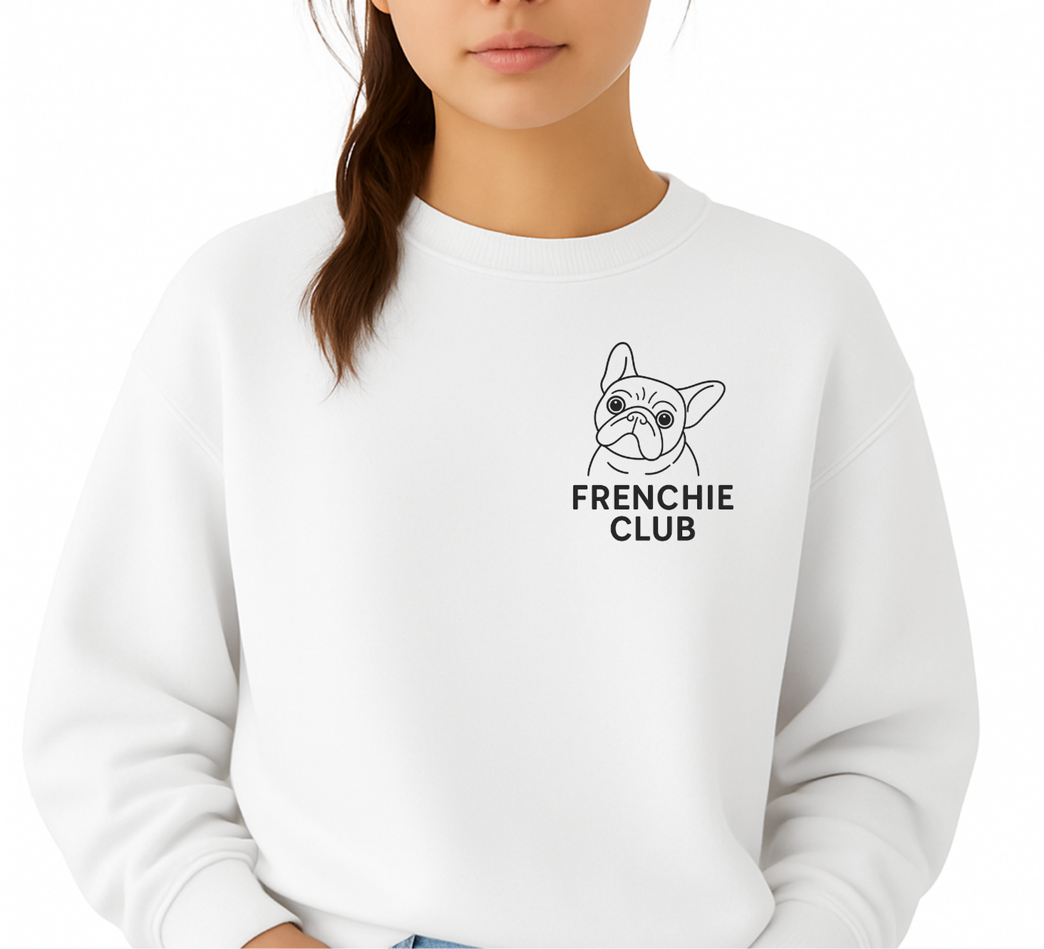 Black French Bulldog Front and Back Sweatshirts