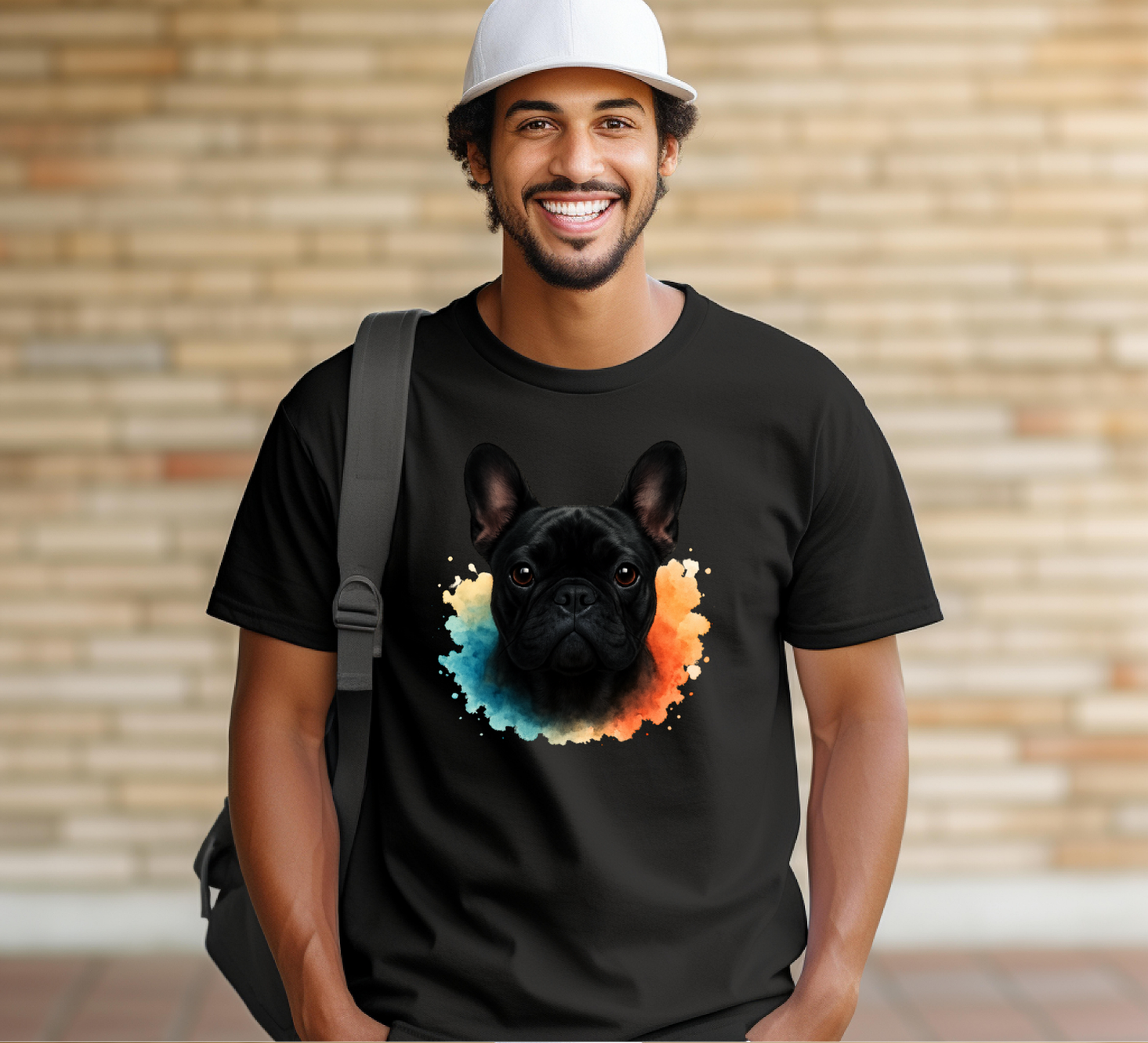 Black Cute Frenchie T-shirt