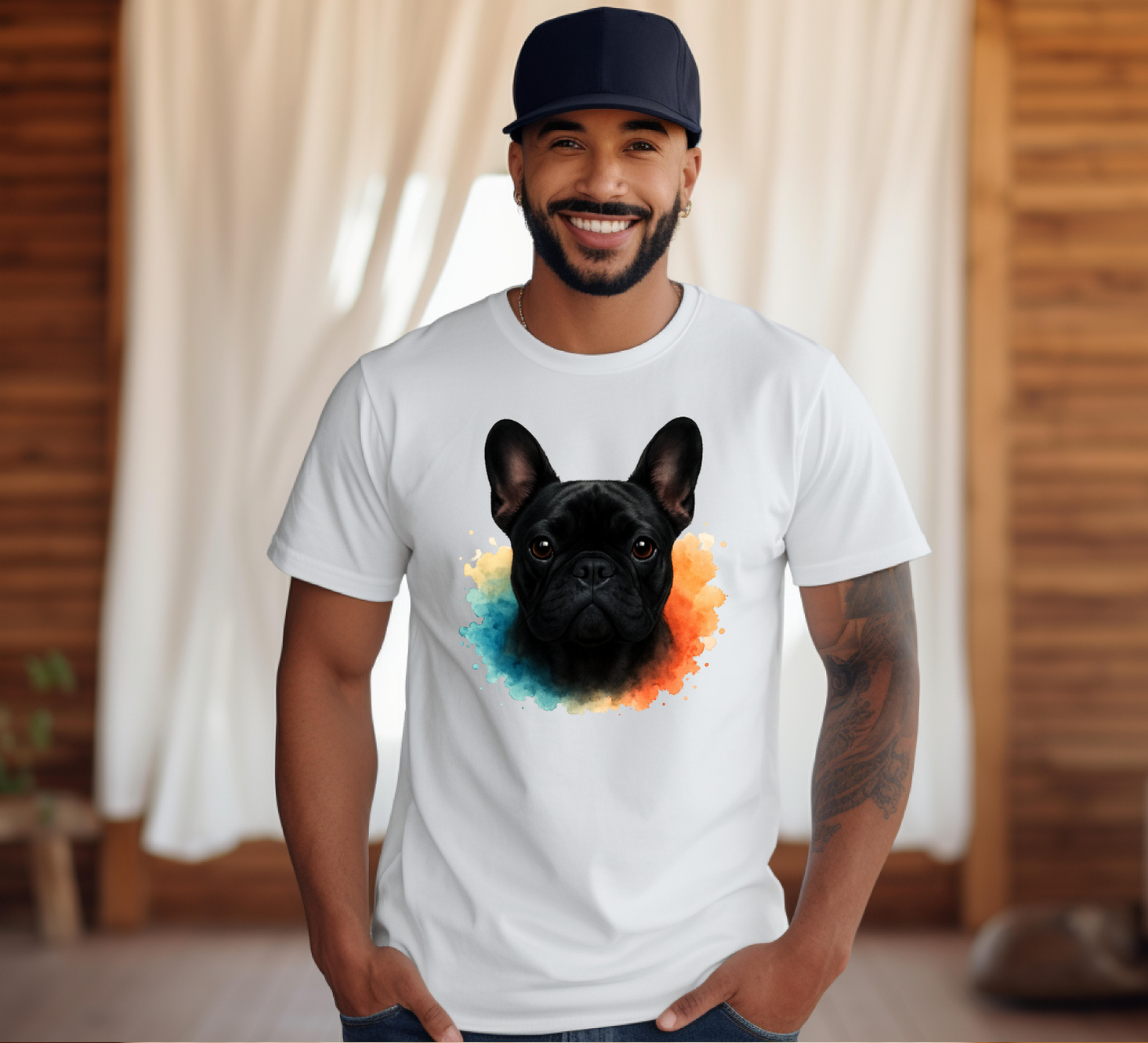 Black Cute Frenchie T-shirt