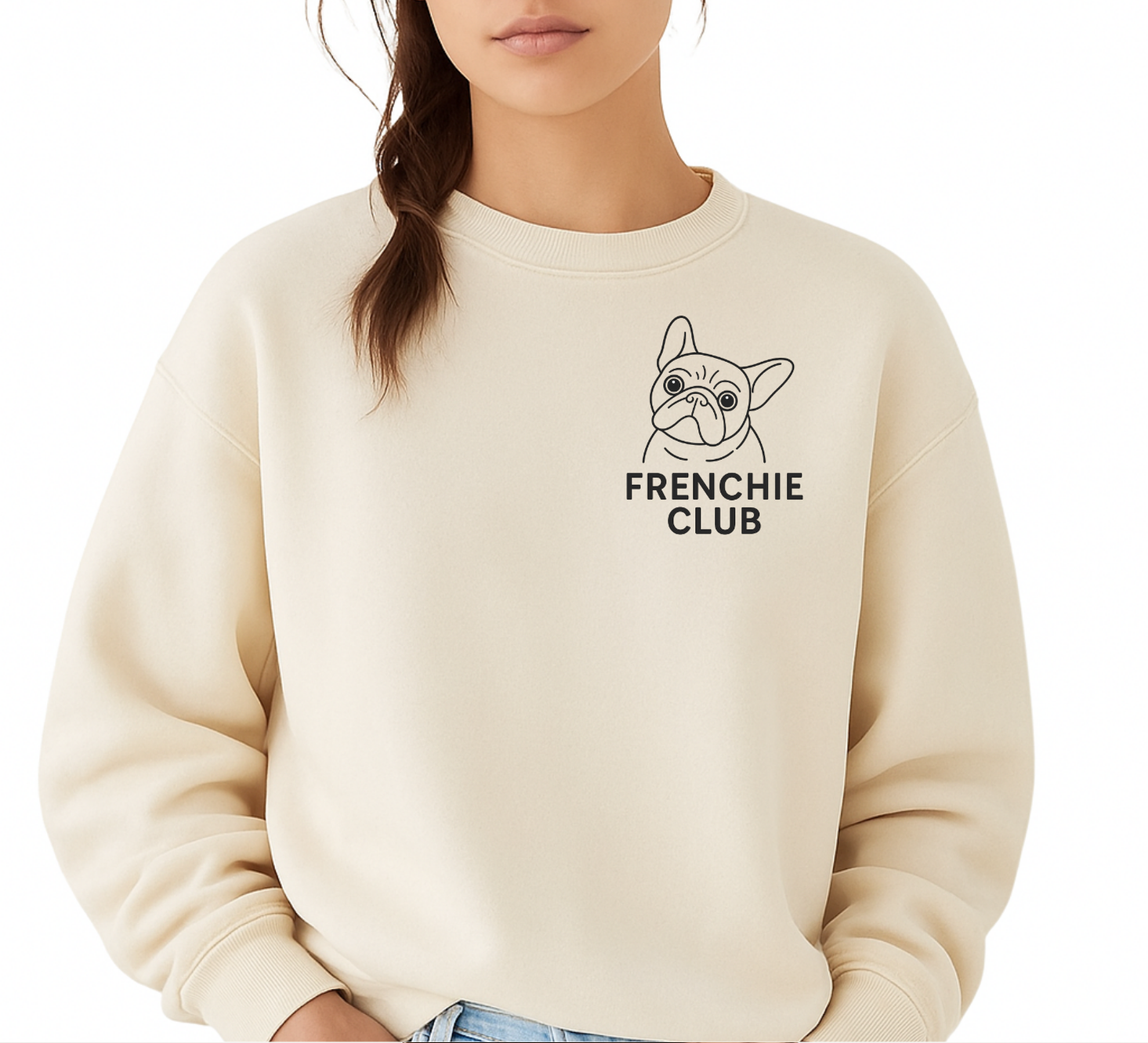 Black French Bulldog Front and Back Sweatshirts