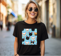 French Bulldogs patterns T-shirt