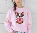 French Bulldog Eats a Donut Sweatshirts