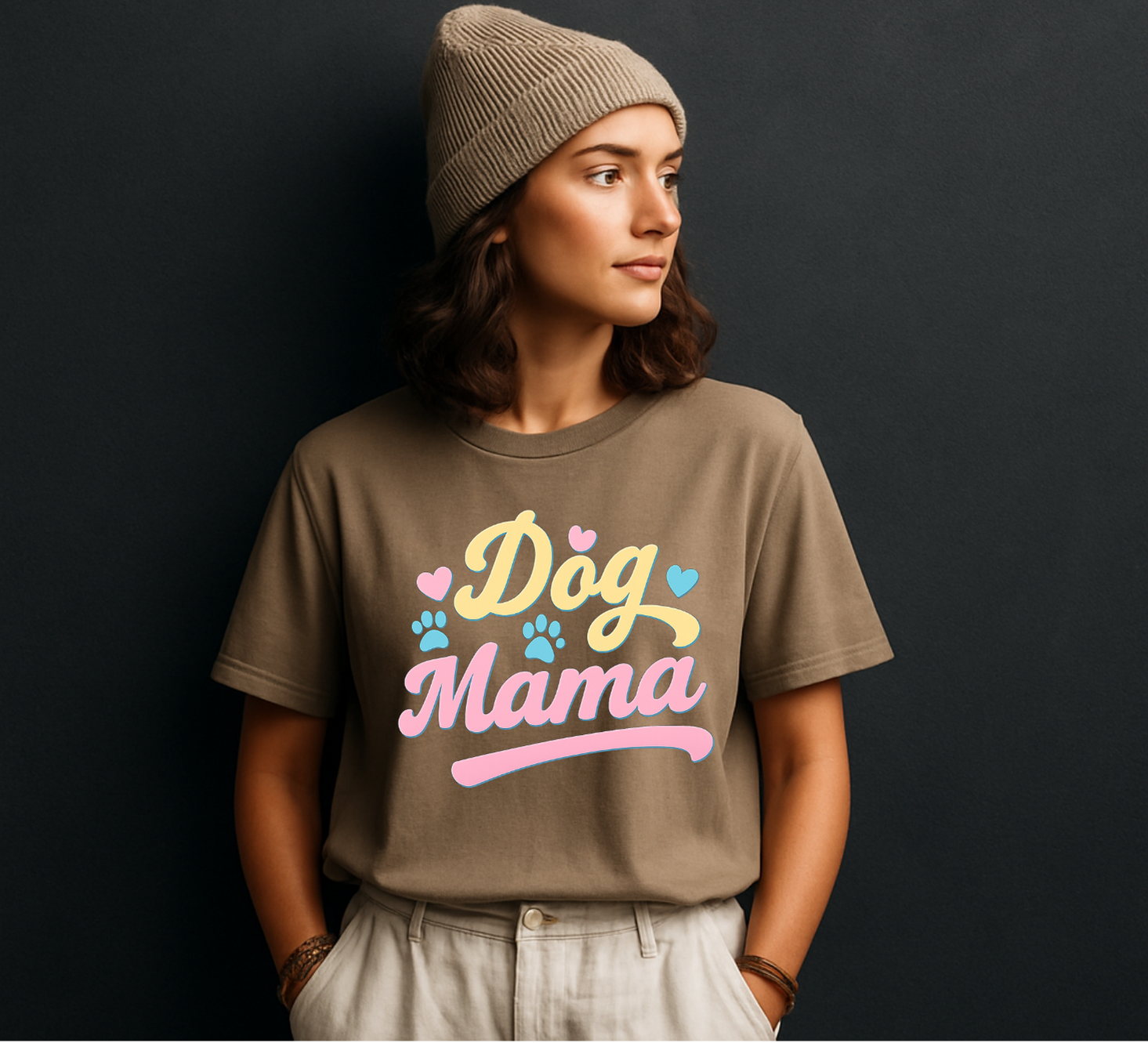Colorful Dog Mama T-shirt